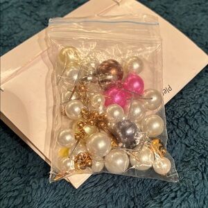 15 pairs of Elegant Pearl and Pink Bead Earring Sets